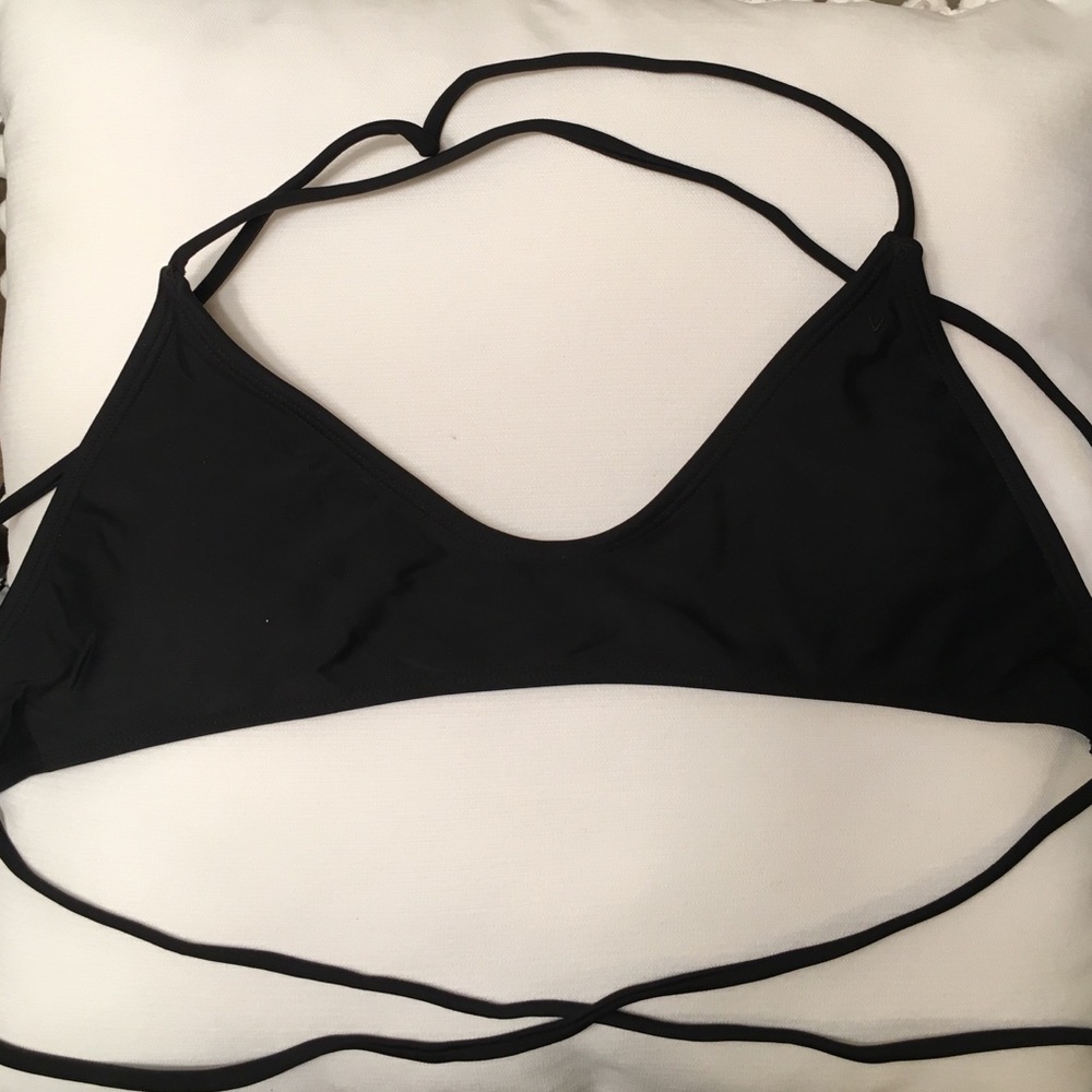 Black strappy bikini top
